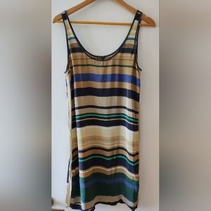 Striped Club Monaco silk dress